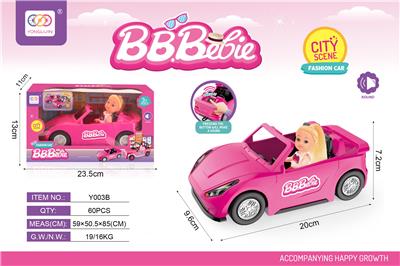 芭比配跑车带声音  （包3粒AG13） - OBL10380428