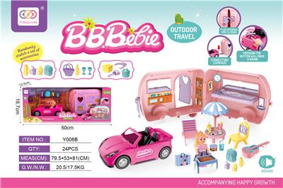芭比配露营车带声音（包3粒AG13） - OBL10380437