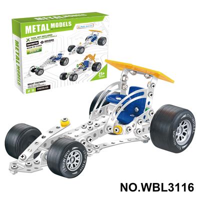 儿童益智玩具新品跨境DIY益智科教金属积木拼装-四驱车148PCS - OBL10380560