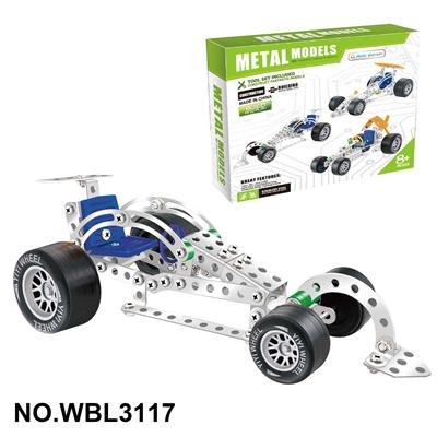 儿童益智玩具新品跨境DIY益智科教金属积木拼装-四驱车152PCS - OBL10380561