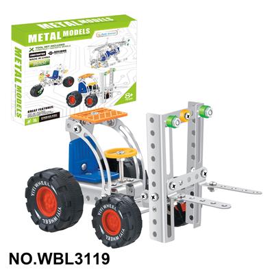 儿童益智玩具新品跨境DIY益智科教金属积木拼装-叉车112PCS - OBL10380563