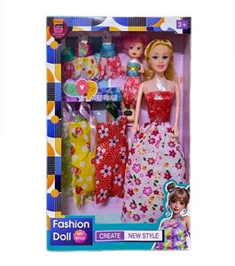 11.5寸实心芭比娃娃固手+（3.5寸小凯丽+6件衣服）套装 - OBL10380954