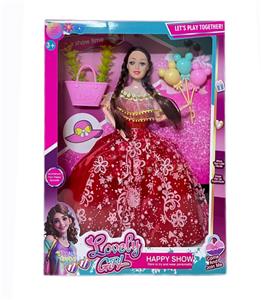 11.5寸实心芭比娃娃活动关节(花篮+手捧小气球）套装 - OBL10380963