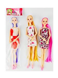 11寸实身十一关节长发乐吉儿芭比娃娃单只袋装 袋装芭比 - OBL10381034