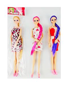 11寸实身十一关节长辫珍妮芭比娃娃单只袋装 袋装芭比 - OBL10381035