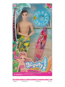 11寸实身十一关节男人芭比娃娃加游泳圈加滑水板 - OBL10381043