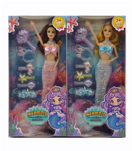 11.5寸实身9关节时尚美人鱼+海洋配件 2款混装 - OBL10381369