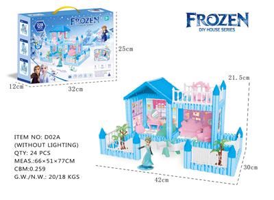 DIY益智拼装积木冰雪公主别墅2间  147 PCS     （无带灯） - OBL10381393