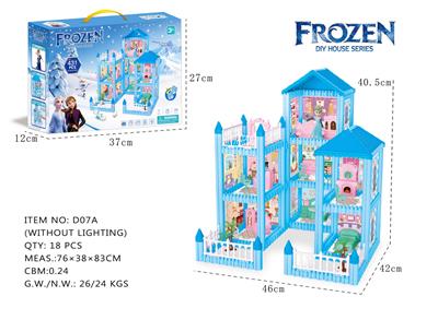 DIY益智拼装积木冰雪公主别墅7间  431 PCS     （无带灯） - OBL10381403