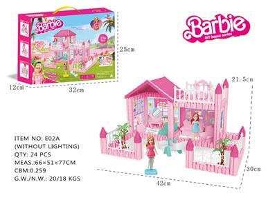 DIY益智拼装积木芭比娃娃别墅2间  155 PCS     （无带灯） - OBL10381405