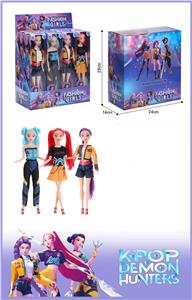 11寸实身K-POP猎魔女团娃娃12只装 - OBL10381654