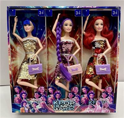 11寸实身K-POP猎魔女团娃娃带配件 - OBL10381655