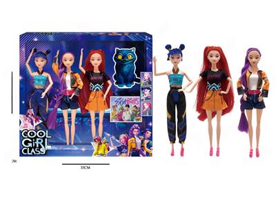 11寸实身K-POP猎魔女团娃娃带配件 - OBL10381711