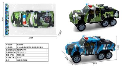 1:16六轮路虎越野皮卡涂鸦惯性警车 - OBL10381751
