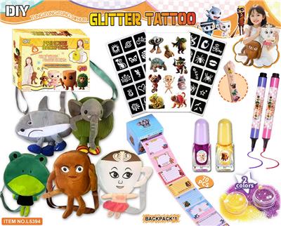 山海经斜跨包DIY纹身贴套装配指甲油便利贴（5款混装） - OBL10382706