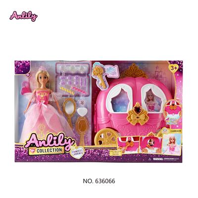 安丽莉11.5寸实身娃娃南瓜车 灯光声音 2粒AA 不包电(棕肤色 brown skin) - OBL10382953