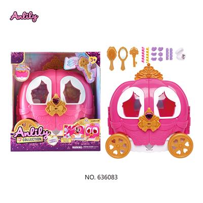 安丽莉南瓜车梳妆套装 灯光声音(无娃娃) 2粒AA 不包电 - OBL10382955