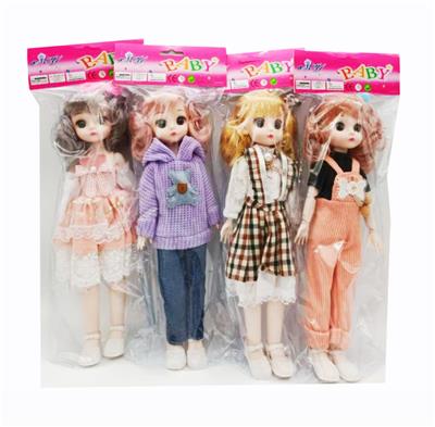 12寸实身11关节叶罗丽印花学生款4色混装 - OBL10383566