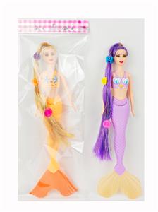 11寸实身美人鱼 贝壳美人鱼娃娃 - OBL10384272