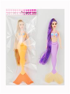 11寸实身美人鱼 贝壳美人鱼娃娃 - OBL10384278