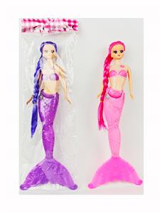 11寸实身美人鱼珍妮娃娃 带灯光 带3个LR41电池 - OBL10384282