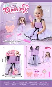 可爱仿真公主裙芭芘娃娃彩妆 - OBL10384730