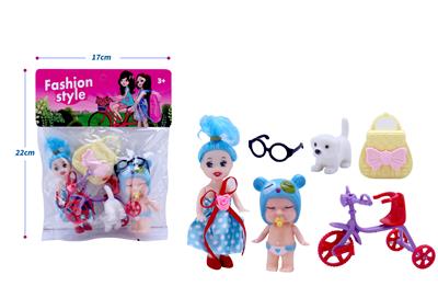 3.5寸小凯丽、搪胶睡娃带眼镜、宠物狗、手提包、三轮车配件 - OBL10385127