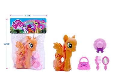 搪胶飞马带手提包、帽子、梳子、镜子配件（多色混装） - OBL10385137