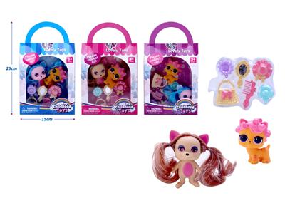 新款2只搪胶美发狗带手提包吸塑配件 - OBL10385169