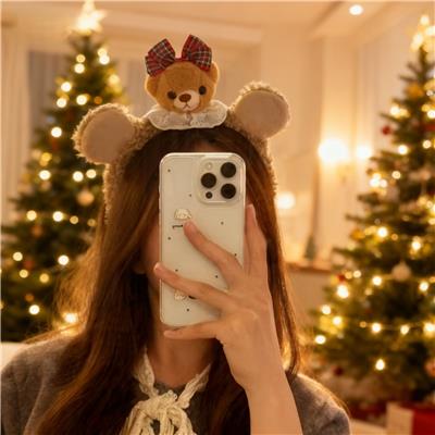 毛绒围巾蝴蝶结小熊发箍 - OBL10387215