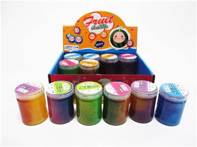 盒庄12只圆桶金粉水晶泥 - OBL10387755