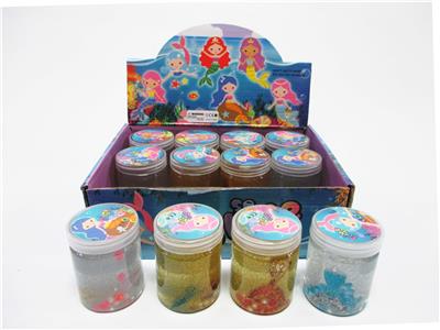 盒庄12只圆桶鱼尾水晶泥 - OBL10387757