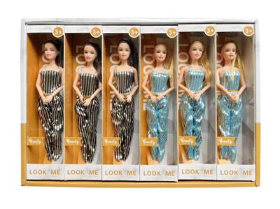 9关节实身大腿芭比娃娃 11寸芭比时尚芭比套装芭比公主娃娃 1展示盒6小盒 - OBL10387923