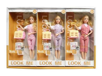 9关节实身大腿芭比娃娃 11寸芭比时尚芭比套装芭比公主娃娃芭比饰品 1展示盒3小盒 - OBL10387928