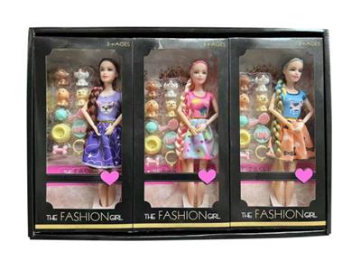 11关节实身芭比娃娃 11寸芭比时尚芭比套装芭比公主娃娃芭比饰品 1展示盒3小盒 - OBL10387933