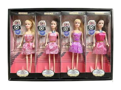固手实身芭比娃娃 11寸芭比时尚芭比套装芭比公主娃娃芭比饰品 1展示盒4小盒 - OBL10387934