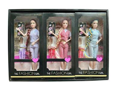 9关节实身大腿芭比娃娃 11寸芭比时尚芭比套装芭比公主娃娃芭比饰品 1展示盒3小盒 - OBL10387936