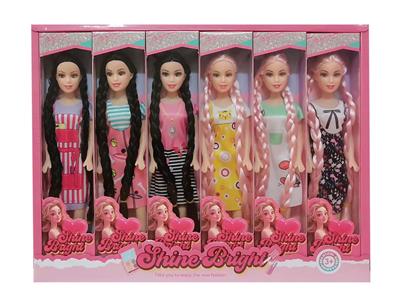 11寸长辫空身芭比 1展示盒12小盒子装 - OBL10388368
