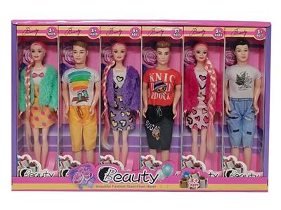 11寸实身男女时装 1展示盒6小盒 - OBL10388373