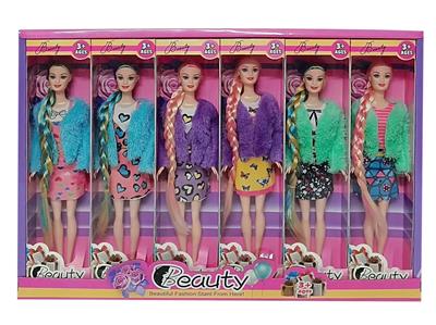 11寸实身时装女 1展示盒6小盒 - OBL10388374