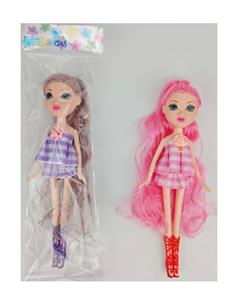 9寸实身活动手长发大头妹娃娃 - OBL10388706