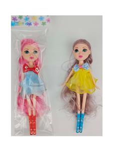 9寸实身活动手长发大头妹娃娃 - OBL10388713