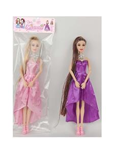 11寸实身11关节七彩金丝长发芭比娃娃 - OBL10388733