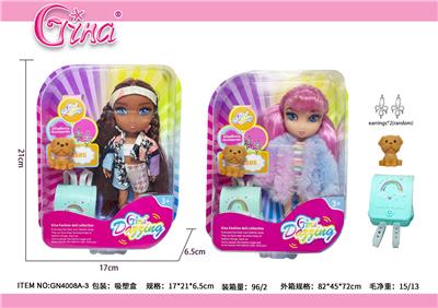 6寸13关节身体6寸时尚女孩系列/宠物+背包 - OBL10389017