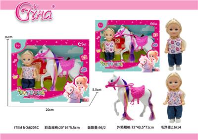 4.5寸脚关节实身4.5寸骑马女孩 - OBL10389053