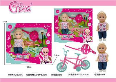 4.5寸脚关节实身4.5寸单车女孩 - OBL10389054