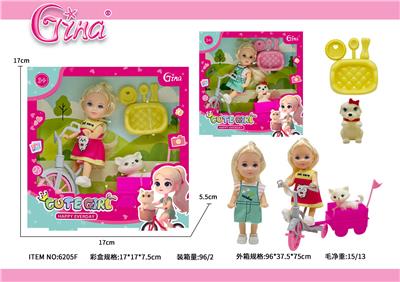 4.5寸脚关节实身4.5寸三轮车女孩 - OBL10389055