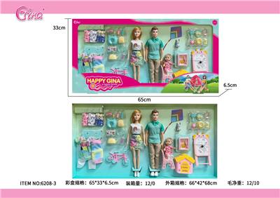 11.5寸男女实身+4.5寸实身11.5一家人中套盒 - OBL10389058