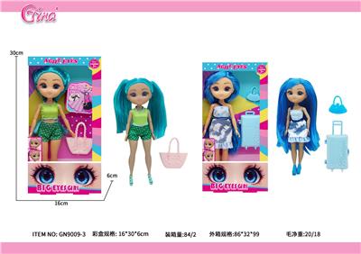 9寸实身/手关节9寸4D眼珠时尚女孩 - OBL10389133