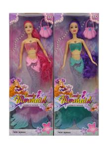 11寸实身灯光音乐美人鱼+贝壳包 2色混装 - OBL10389289